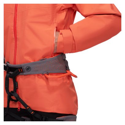 Mammut Crater Iv Hooded Orange Waterproof Jacket for Women