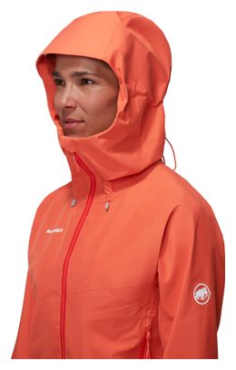 Mammut Crater Iv Hooded Orange Waterproof Jacket for Women