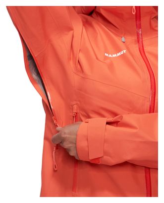 Mammut Crater Iv Hooded Orange Waterproof Jacket for Women