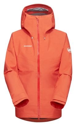 Mammut Crater Iv Hooded Orange Waterproof Jacket for Women