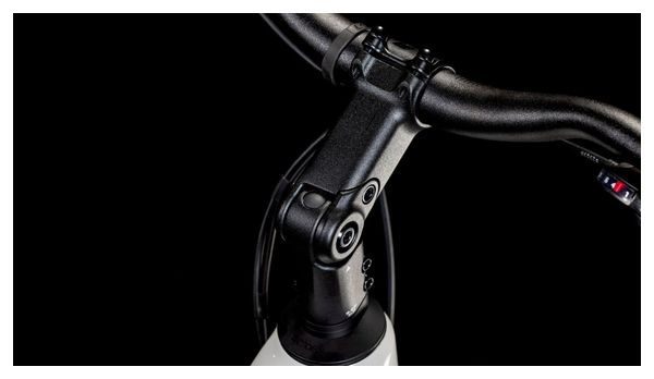 Cube Touring Hybrid One 500 Easy Entry Bicicletta elettrica ibrida Shimano Cues 9S 500 Wh 700 mm Cotone Bianco Grigio 2025