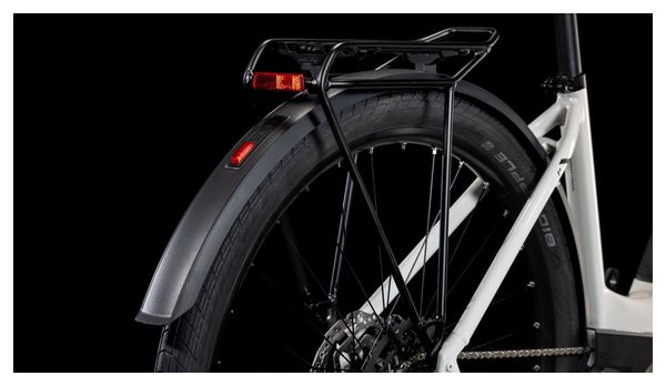 Cube Touring Hybrid One 500 Easy Entry Bicicletta elettrica ibrida Shimano Cues 9S 500 Wh 700 mm Cotone Bianco Grigio 2025