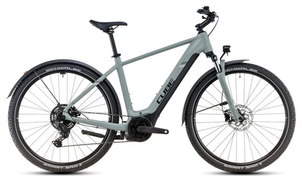 VTC Électrique Cube Nuride Hybrid Performance 500 Allroad Shimano Cues 9V 500 Wh 29'' Gris Vert Swamp 2025