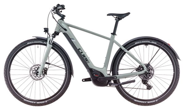 VTC Électrique Cube Nuride Hybrid Performance 500 Allroad Shimano Cues 9V 500 Wh 29'' Gris Vert Swamp 2025