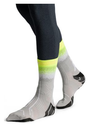 X-Socks Trailrun TerraSkin Perform Crew sokken, geel/wit/grijs