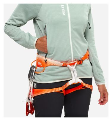 Forro polar Millet Fusion Grid verde claro para mujer