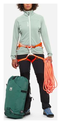 Forro polar Millet Fusion Grid verde claro para mujer