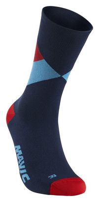 Mavic Graphic High Top Socks Red/Blue