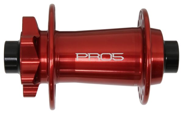 Bujes delanteros Hope Pro 5 de 32 agujeros | Boost 15x110 mm | 6 agujeros | Rojo