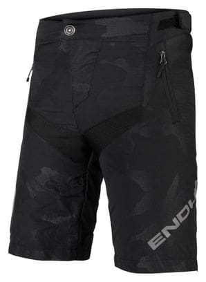 Children&#39;s Short with Skin Endura MT500JR Black Camo