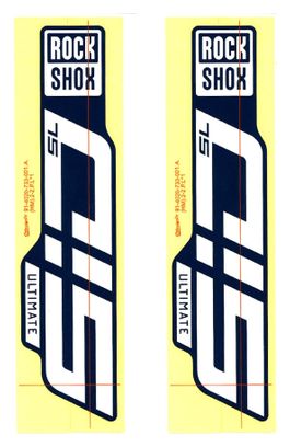 RockShox BoXXer 27/29'' Decal Kit Wit Blauw