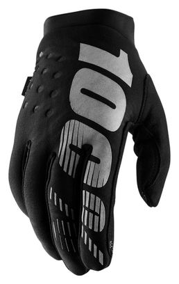 100% BRISKER Gloves Black Grey