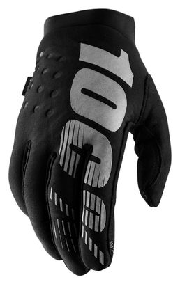 100% BRISKER Gloves Black Grey