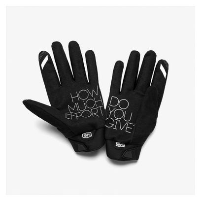 100% BRISKER Gloves Black Grey
