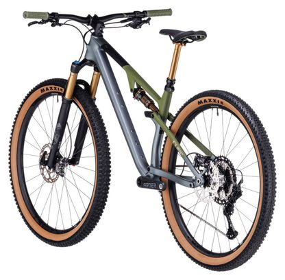 Cube AMS One11 C:68X TM 29 Volledig geveerde MTB Shimano XT 12S 29'' Flash Grey Olijfgroen 2023