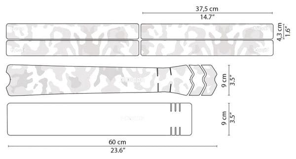 DYEDBRO Camo White Gloss Frame Sticker