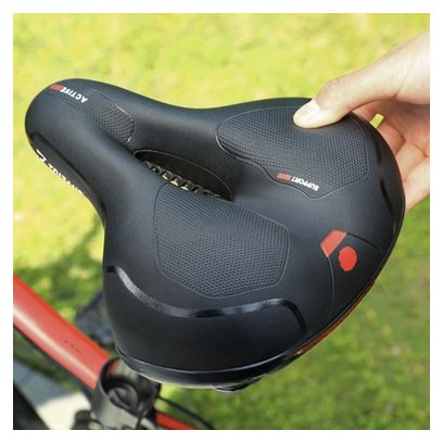 Selle de vélo Comfort Foam Femme/ Homme - Noir - Avec tapis de selle