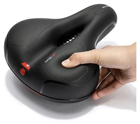 Selle de vélo Comfort Foam Femme/ Homme - Noir - Avec tapis de selle