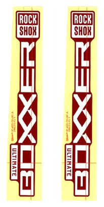 Kit Stickers pour Fourche RockShox BoXXer 27.5/29'' Argent Rouge