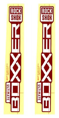 Kit de pegatinas RockShox BoXXer 27/29'' Plata Rojo