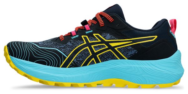 Asics GEL-Trabuco 11 Azul Rojo Amarillo Zapatillas de trail para mujer