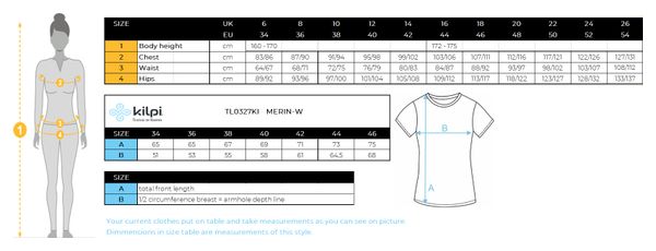 T-shirt fonctionnel pour femme Kilpi MERIN-W