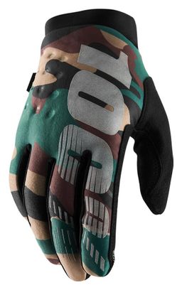 100% BRISKER Handschuhe Camo Black