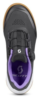 Scarpe da pedale piatte da donna Scott Volt Evo Flat Boa Nero/Bianco
