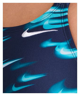Costume da bagno Nike Swim HydraStrong Asteroid Swoosh verde da donna