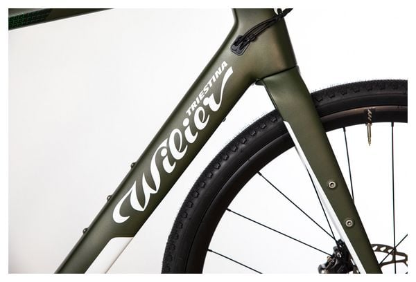 Wilier Triestina Jena Hybride Elektrische Gravel Bike Shimano GRX 11S 250 Wh 700 mm Groen Wit Mat 2022