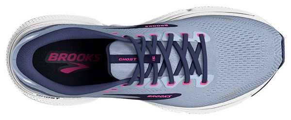 Zapatillas de running Brooks Ghost 15 para mujer Azul claro Rosa