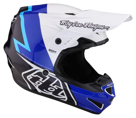 Troy Lee Designs GP Volt White/Blue Full Face Helmet