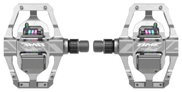 Time Speciale 10 Large Clipless Pedals Raw Aluminum Silver