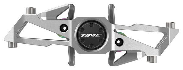 Time Speciale 10 Large Clipless Pedalen Raw Aluminium Zilver