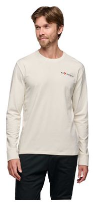 Black Diamond Heritage Wordmark Langarmshirt Weiß