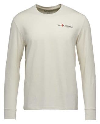 Black Diamond Heritage Wordmark White Long Sleeve T-Shirt