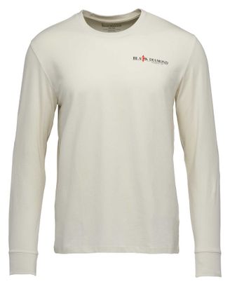 Black Diamond Heritage Wordmark Langarmshirt Weiß