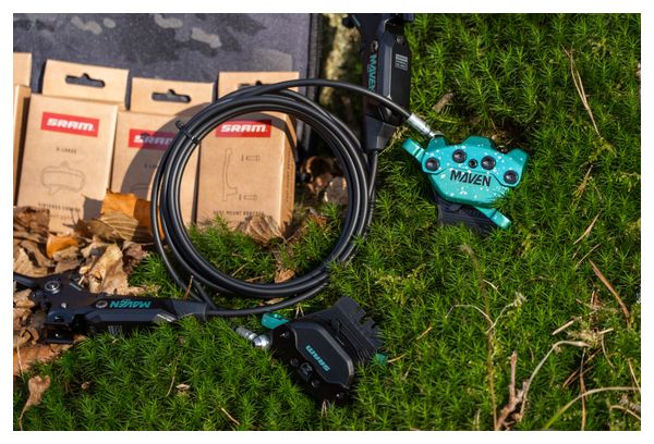 Par de Frenos de Disco Sram Maven Ultimate (Con Discos) Kit Experto Verde/Negro