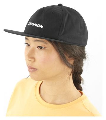 Casquette Salomon Logo Flat Cap Noir Unisex