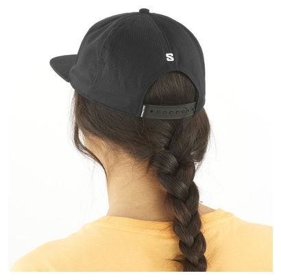 Casquette Salomon Logo Flat Cap Noir Unisex