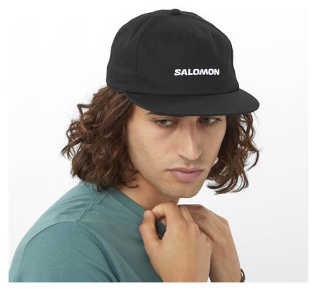 Casquette Salomon Logo Flat Cap Noir Unisex