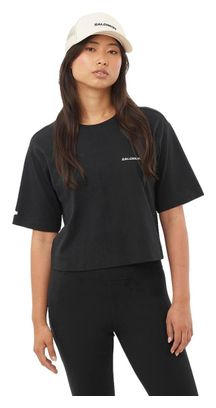 T-shirt crop Salomon Short Tee Noir Femme