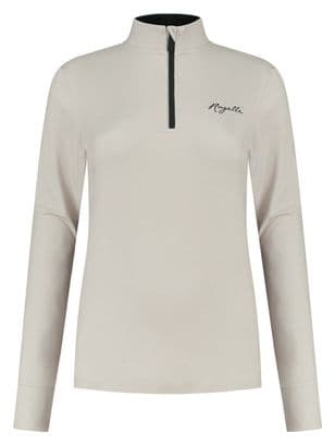 T-Shirt Manches Longues Running Rogelli Sage - Femme - Taupe/Noir