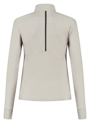 T-Shirt Manches Longues Running Rogelli Sage - Femme - Taupe/Noir