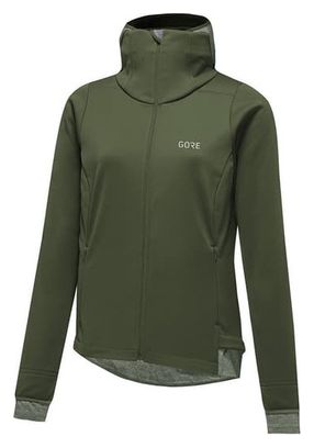 Gore Wear R3 Gore-Tex Windstopper Khaki Damen Kapuzentrikot