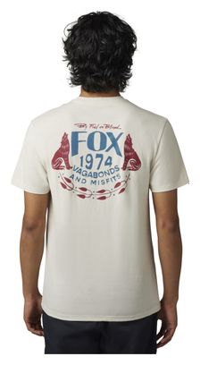 T-Shirt Fox Predominant Premium Vintage Blanc