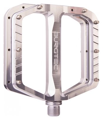 Burgtec Penthouse MK5 Flat Pedals Rhodium Silver