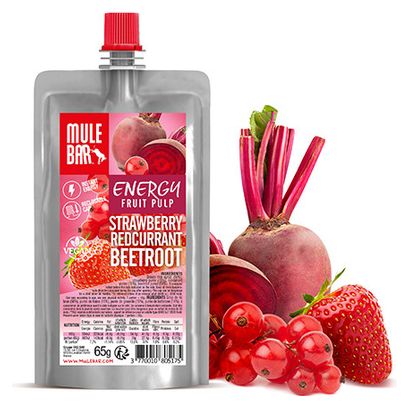 MuleBar Vegan Strawberry Gooseberry Beetroot Fruit Pulp 65 g