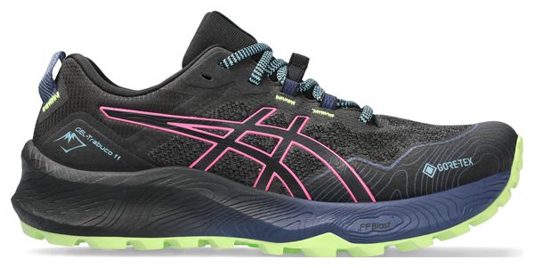 Chaussures Trail Asics GEL-Trabuco 11 GTX Noir Rose Vert Femme