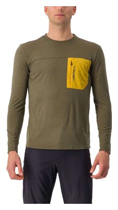 Castelli Unlimited Merino Long Sleeve Jersey khaki/yellow